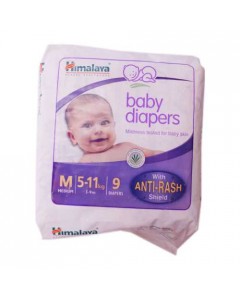 HIMALAYA BABY DIAPERS MEDIUM 5-11KG 9.00 Pcs Packet HIMALAYA BABY DIAPERS MEDIUM 5-11KG 9.00 Pcs Packet