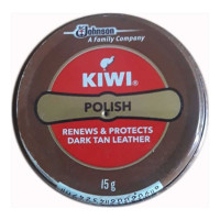 KIWI DARK TAN LEATHER SHOE POLISH 15.00 GM TIN
