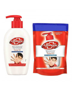 LIFEBUOY TOTAL 10 HANDWASH 190.00 ML BOTTLE LIFEBUOY TOTAL 10 HANDWASH 190.00 ML BOTTLE
