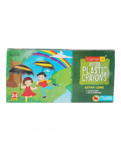 CAMEL ARTICA PLASTIC CRAYONS EXTRA LONG 24 SHADES CAMEL ARTICA PLASTIC CRAYONS EXTRA LONG 24 SHADES