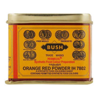 BUSH SYNTHETIC ORANGE RED FOOD COLOUR POWDER 100.00 GM TIN