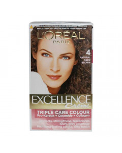Loreal Paris Excellence 4 Natural Dark Brown Hair Colour 72 Ml