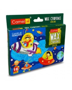 CAMEL WAX CRAYONS EXTRA LONG 16 SHADES CAMEL WAX CRAYONS EXTRA LONG 16 SHADES