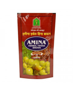 AMINA HERBAL HENNA BROWN MEHNDI 75.00 GM PACKET
