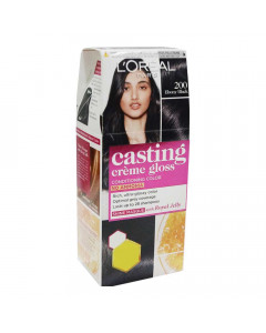 LOREAL PARIS CASTING CREME GLOSS 200 EBONY BLACK HAIR COLOUR 21 GM+ 24.00 ML BOX