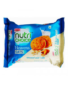 BRITANNIA NUTRI CHOICE HEAVENS OATS ALMOND & MILK BISCUITS 150.00 GM PACKET BRITANNIA NUTRI CHOICE HEAVENS OATS ALMOND & MILK BISCUITS 150.00 GM PACKET