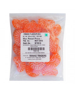 MANAS ORANGE FLAVOUR GOLI 100 GM MANAS ORANGE FLAVOUR GOLI 100 GM