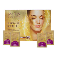 LOTUS HERBALS RADIANT GOLD FACIAL KIT 1.00 NO BOX