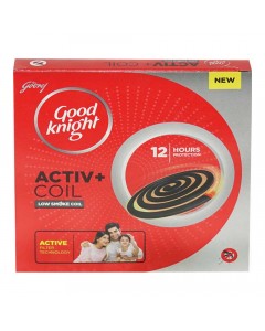 GOOD KNIGHT ACTIVE+ LOW SMOKE COIL 10.00 PCS BOX