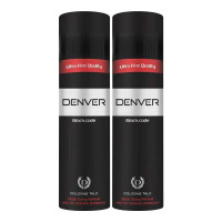 DENVER BLACK CODE COLOGNE TALC 2X 300.00 GM BOX