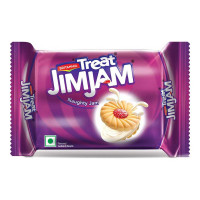 BRITANNIA TREAT JIM JAM CREAM BISCUITS 138 GM PACKET