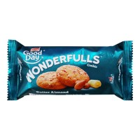 BRITANNIA GOOD DAY WONDERFULLS BUTTER ALMOND COOKIE 75.00 GM PACKET