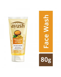 AYUSH ANTI PIMPLE TURMERIC FACE WASH TUBE 80 Gm AYUSH ANTI PIMPLE TURMERIC FACE WASH TUBE 80 Gm