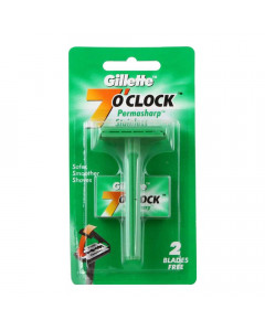 GILLETTE 7 O CLOCK PERMASHARP STAINLESS RAZOR 1.00 NO GILLETTE 7 O CLOCK PERMASHARP STAINLESS RAZOR 1.00 NO
