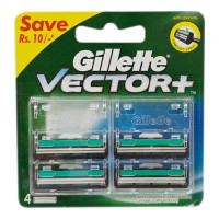 GILLETTE VECTOR+ 4 CARTRIDGES PACK 1.00 NO PACKET
