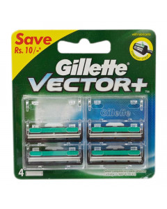 GILLETTE VECTOR+ 4 CARTRIDGES PACK 1.00 NO PACKET GILLETTE VECTOR+ 4 CARTRIDGES PACK 1.00 NO PACKET