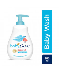 DOVE HAIR TO TOE BABY WASH RICH MOISTURE 200.00 ML BOTTLE