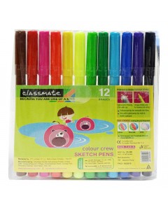 CLASSMATE COLOUR CREW SKETCH PENS 12 SHADES CLASSMATE COLOUR CREW SKETCH PENS 12 SHADES