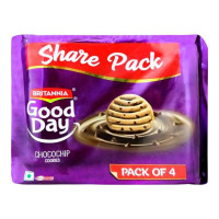 BRITANNIA GOOD DAY CHOCO CHIP COOKIES 4X 100.00 GM PACKET