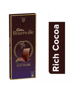 CADBURY BOURNVILLE RICH COCOA 50% DARK CHOCOLATE 80.00 GM PACKET CADBURY BOURNVILLE RICH COCOA 50% DARK CHOCOLATE 80.00 GM PACKET