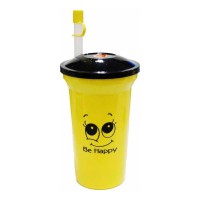 BE HAPPY SIPPER GLASS 1 NO.