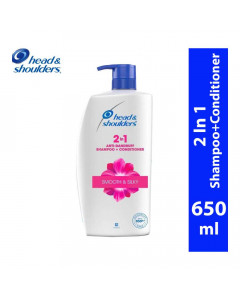 HEAD & SHOULDERS SMOOTH & SILKY 2 IN 1 SHAMPOO+CONDITIONER- 650.00 ML BOTTLE