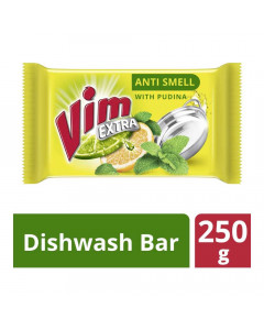 VIM EXTRA ANTI SMELL WITH PUDINA DISHWASH BAR 250.00 GM PACKET