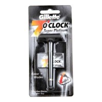 GILLETTE 7 O CLOCK SUPER PLATINUM RAZOR+2 BLADES 1.00 NO