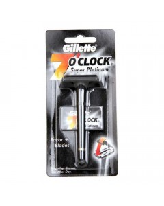 GILLETTE 7 O CLOCK SUPER PLATINUM RAZOR+2 BLADES 1.00 NO GILLETTE 7 O CLOCK SUPER PLATINUM RAZOR+2 BLADES 1.00 NO