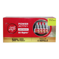GOOD KNIGHT POWER ACTIV+ 60 NIGHTS CARTRIDGE 4X 45.00 ML BOX