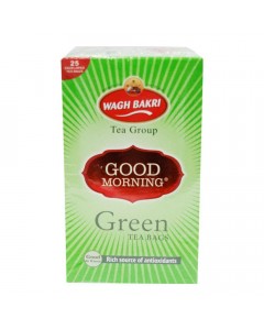 WAGH BAKRI GOOD MORNING GREEN TEA 25 BAGS 1.00 NO WAGH BAKRI GOOD MORNING GREEN TEA 25 BAGS 1.00 NO