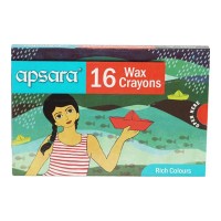 APSARA WAX CRAYONS 16 SHADES 1.00 PCS BOX