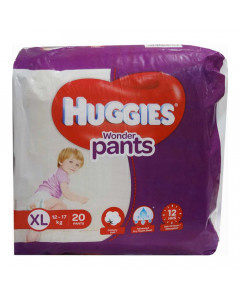 HUGGIES WONDER PANTS XTRA LARGE 20 PANTS 12-17 KG 1.00 NO HUGGIES WONDER PANTS XTRA LARGE 20 PANTS 12-17 KG 1.00 NO