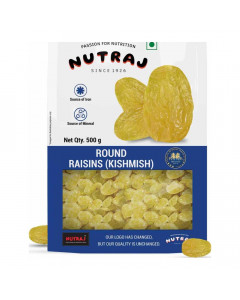 NUTRAJ ROUND RAISINS 500.00 GM NUTRAJ ROUND RAISINS 500.00 GM