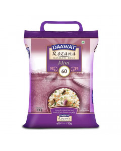 DAAWAT ROZANA MINI 60 BASMATI RICE 10.00 KG PACKET DAAWAT ROZANA MINI 60 BASMATI RICE 10.00 KG PACKET