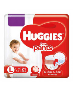 HUGGIES DRY PANTS LARGE 21.00 PCS HUGGIES DRY PANTS LARGE 21.00 PCS