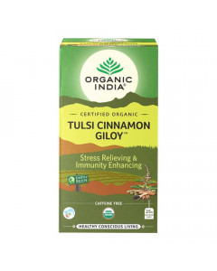 ORGANIC INDIA TULSI CINNAMON GILOY TEA 25 BAGS 1 NO ORGANIC INDIA TULSI CINNAMON GILOY TEA 25 BAGS 1 NO
