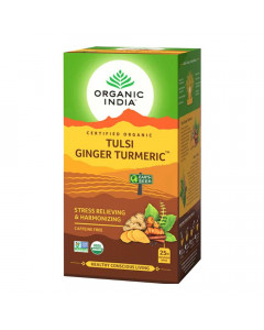 ORGANIC INDIA TULSI GINGER TURMERIC TEA 25 BAGS 1 NO ORGANIC INDIA TULSI GINGER TURMERIC TEA 25 BAGS 1 NO