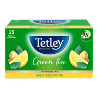 TETLEY GINGER MINT & LEMON GREEN TEA 25 BAG 1 NO