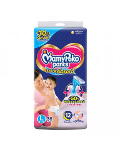 MAMY POKO PANTS EXTRA ABSORB DIAPER L 36.00 PCS
