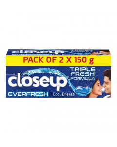 CLOSE-UP COOL BREEZE TOOTHPASTE 2X 150 GM CLOSE-UP COOL BREEZE TOOTHPASTE 2X 150 GM