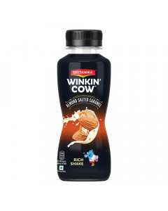 BRITANNIA WINKIN COW ALMOND SALTED CARAMEL RICH SHAKE 180.00 ML BOTTLE BRITANNIA WINKIN COW ALMOND SALTED CARAMEL RICH SHAKE 180.00 ML BOTTLE