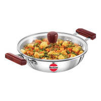 HAWKINS SS DEEP FRY PAN 2.5 LTR WITH GLASS LID SSD25G 1.00 NO