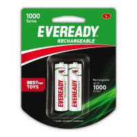 EVEREADY 1000 SERIES AA BP2 RECHARGEABLE BATTERIES 1.00 NO