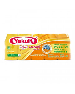 YAKULT PROBIOTIC LIGHT MANGO FLAVOUR HEALTH DRINK 5X 65.00 ML