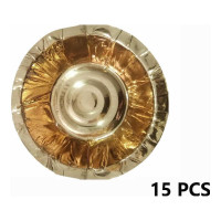 GOLDEN DISPOSABLE BOWL 6 INCH 15.00 PCS PACKET