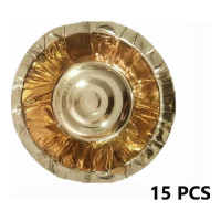 GOLDEN DISPOSABLE BOWL 7 INCH 15.00 PCS PACKET