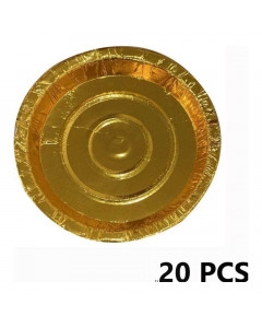 GOLDEN DISPOSABLE PLATE 14 INCH 20.00 PCS PACKET GOLDEN DISPOSABLE PLATE 14 INCH 20.00 PCS PACKET
