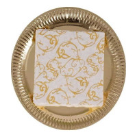 ORIGAMI PLATES & NAPKINS SET OF 10 GOLD 1.00 NO