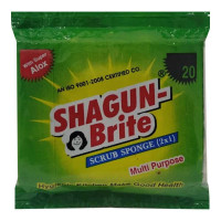 SHAGUN BRITE SCRUB SPONGE 7.5X10 CM 1.00 PCS